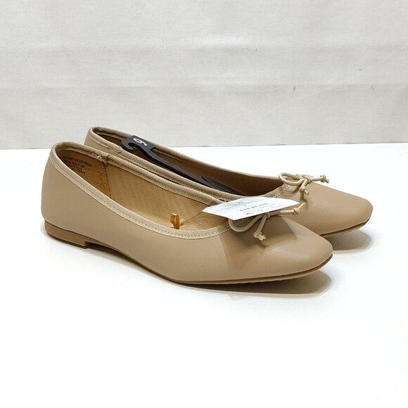 Time And Tru Bow Ballet Flats Slip On Size 9 Synthetic Comfortable Everyday Wear - Picture 1 of 9
